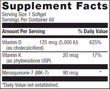 Load image into Gallery viewer, Vitamin D3 5,000 + K (60 softgels)
